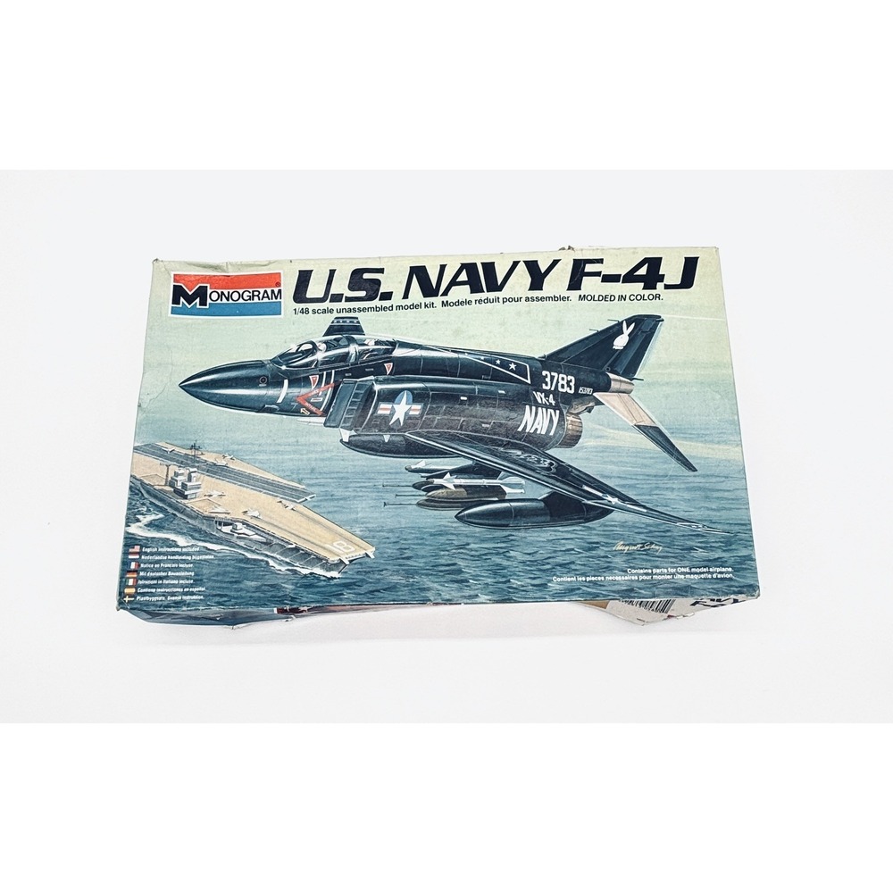 US Navy F-4J 1/48 scale Monogram kit # 5805- New Open Box